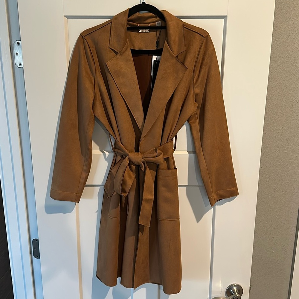 Tahari faux leather jacket